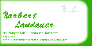 norbert landauer business card